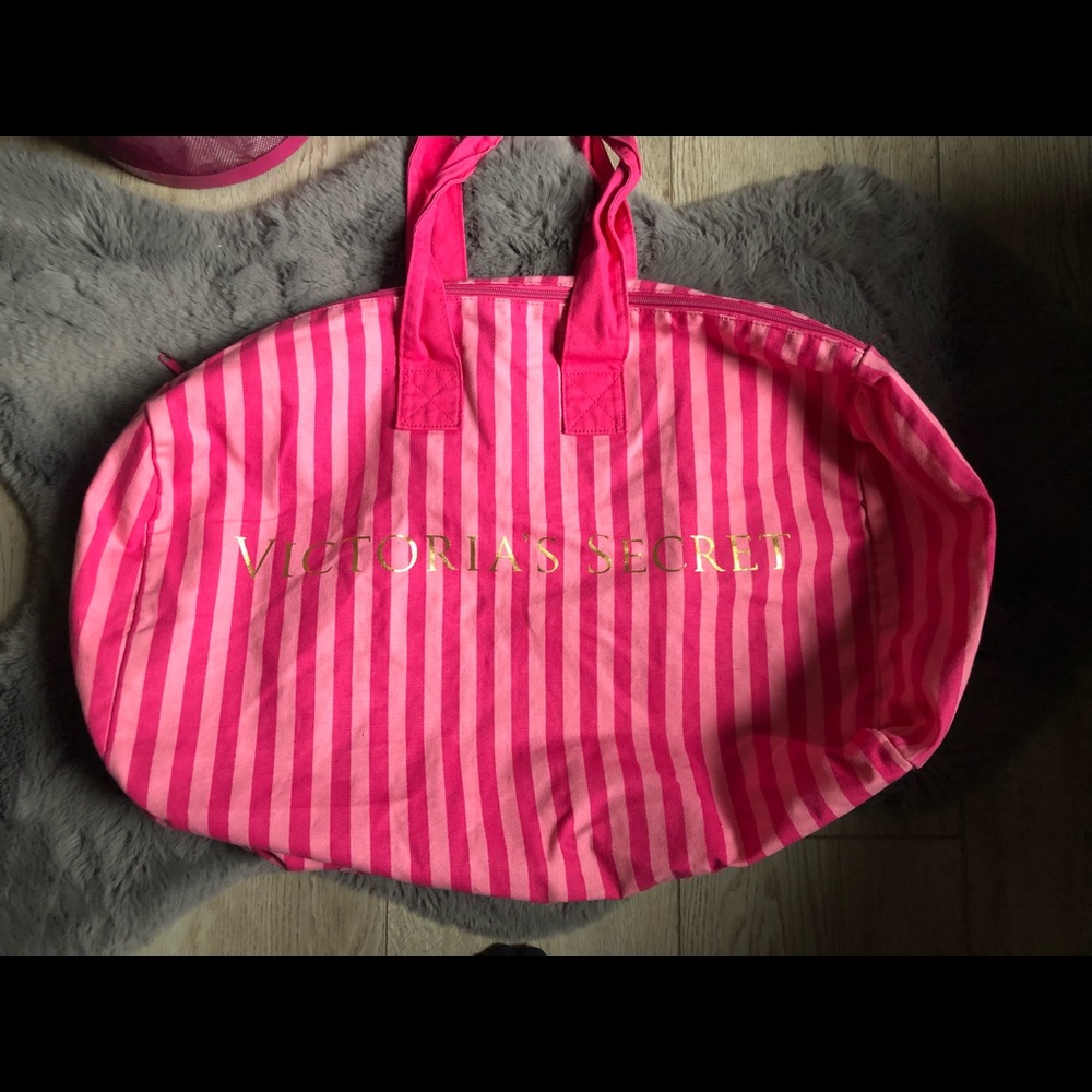 Victoria secret duffel bag.
